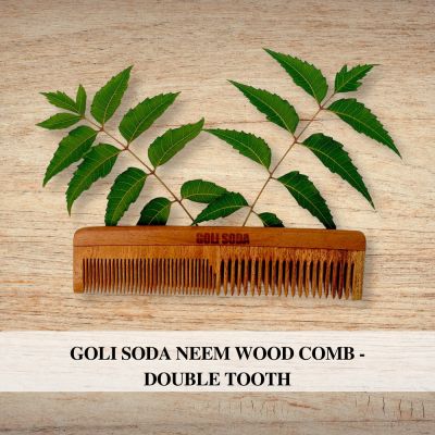 GOLI SODA: Goli Soda Neem Wood Comb Double Tooth - 35gm