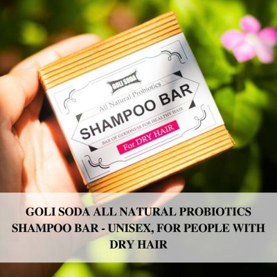 GOLI SODA: Goli Soda All Natural Probiotics Shampoo Bar for Dry Hair - 90gm