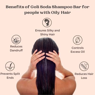 GOLI SODA: Goli Soda All Natural Probiotics Shampoo Bar for Oily Hair - 90gm
