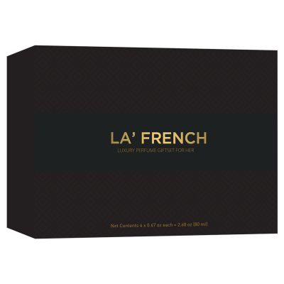 La' French: Organic Luxury Perfumes Gift Set - Hottie, Classy, Dream, Party Girl perfume for Women - Pack of 4 - 20ml Each