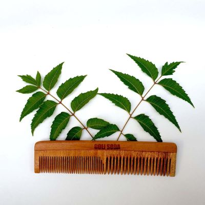 GOLI SODA: Goli Soda Neem Wood Comb Double Tooth - 35gm
