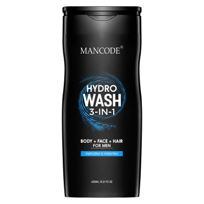 Mancode: Hydro Body Wash 3 in 1 Body - Face Wash & Hair Shampoo - 450ml