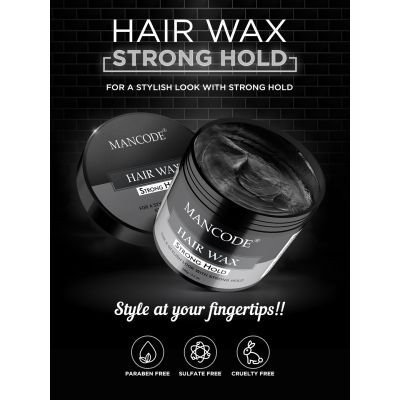 Mancode: Hair Wax Strong Hold Glossy Stylish - 100gm