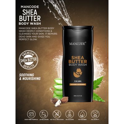 Mancode: Shea Butter Body Wash Shower Gel - 450ml