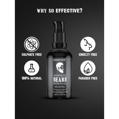 Mancode: Ayurvedic Beard Growth Oil for men - 50ml