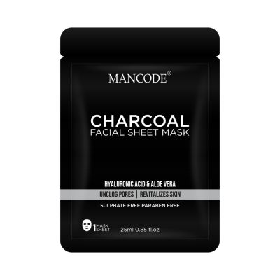 Mancode: Charcoal Face Sheet Mask - 25ml
