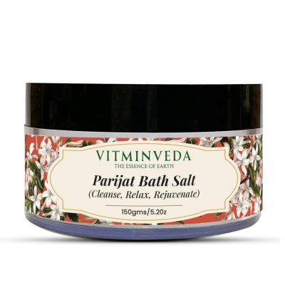 VITMINVEDA: Natural Parijat Bath Salt - 150 gm