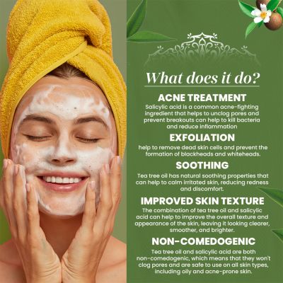VITMINVEDA: Natural Tea Tree & Salicylic Acid Foaming Face Wash - 100 ml