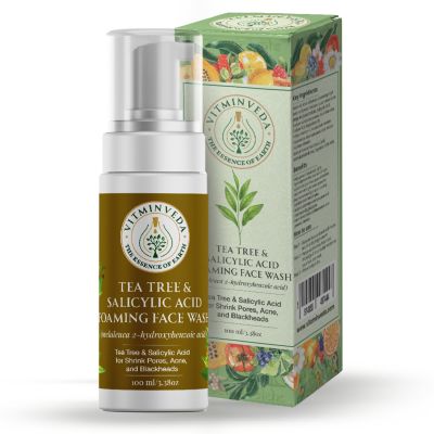VITMINVEDA: Natural Tea Tree & Salicylic Acid Foaming Face Wash - 100 ml