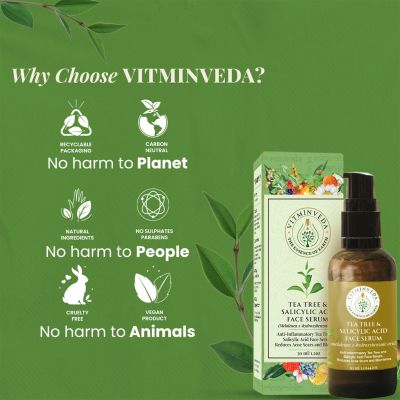 VITMINVEDA: Tea Tree & Salicylic Acid Face Serum for Acne - 30 ml