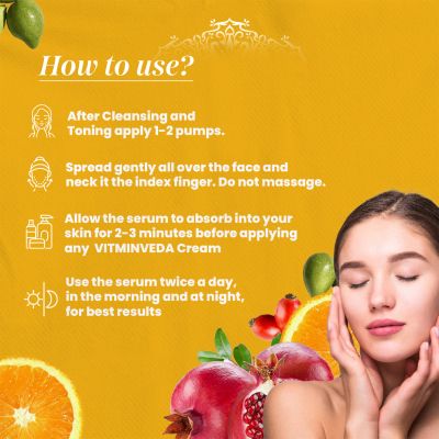 VITMINVEDA: Vitamin C & B3 Face Serum for Natural Glow - 30 ml
