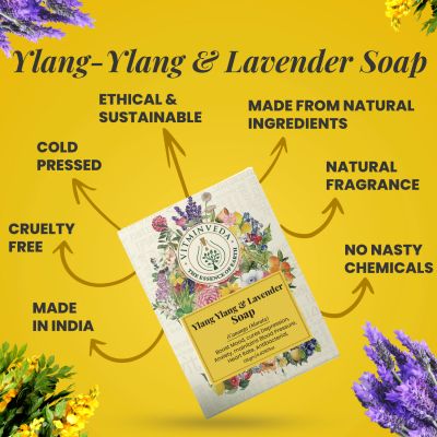 VITMINVEDA: Ylang Ylang Herbal Soap Bar - 125 gm