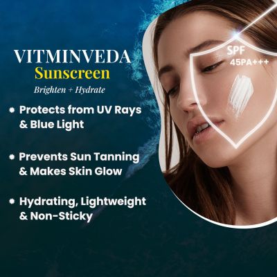 VITMINVEDA: Sunscreen SPF 45 PA+++  - 30 ml