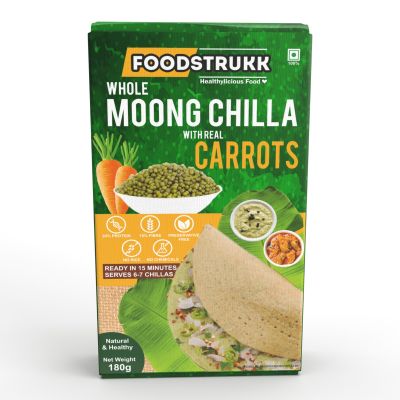 Foodstrukk: Moong Carrot Chilla  (Pack of 2) - 350gm