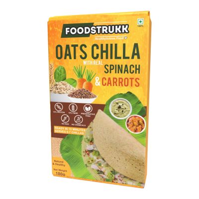 Foodstrukk: Oats, Carrot, Spinach mix Chilla  (Pack of 2) - 350gm