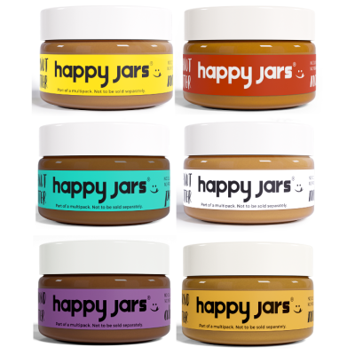 Happy Jars: Peanut Butter Variety Pack (6*60g each)