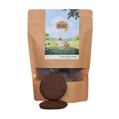 I say organic: Choco Almond Cookies - 125g - Pack of 2