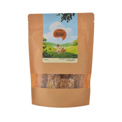 I say organic: Amaranth Mini Bars - Cinnamon - 100g - Pack of 4