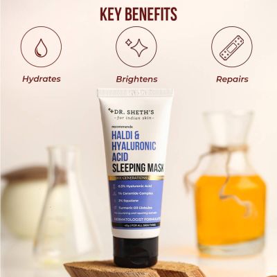 Dr. Sheth's: Haldi & Hyaluronic Acid Sleeping Mask - 40gm