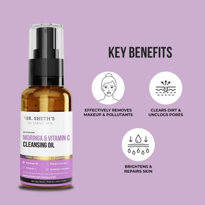 Dr. Sheth's: Moringa & Vitamin C Cleansing Oil - 50ml