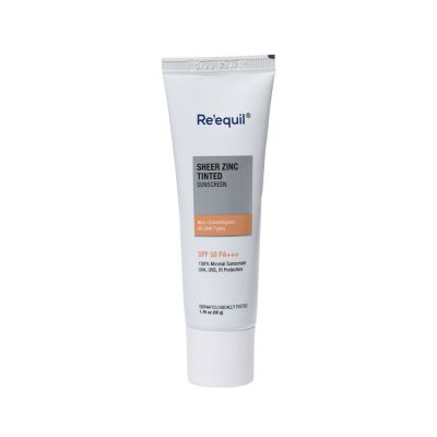 Reequil: Sheer Zinc Tinted Mineral Sunscreen SPF 50 PA+++ - 50gm