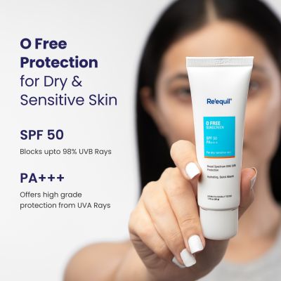 Reequil: O Free Sunscreen SPF 50 PA+++ - 50gm