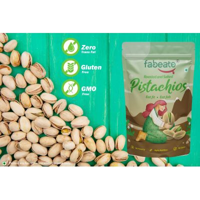 Fabeato: Premium Roasted & Salted Pistachios - 200gm