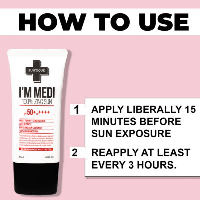 Suntique: I’M Medi 100% Zinc Sun SPF50+ PA++++ - 50ml