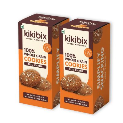 Kikibix: Protein Almond Cookies - 260 gm (Pack of 2) Kikibix: Protein Almond Cookies - 260 gm (Pack of 2)