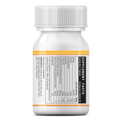 INLIFE: Natural Vitamin E Oil Capsules  30 Vegetarian Capsules