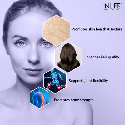 INLIFE: Hydrolyzed Collagen Peptides Powder - Unflavoured - 200gm