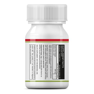 INLIFE: Apple Cider Vinegar Supplement - 60 Vegetarian Capsules