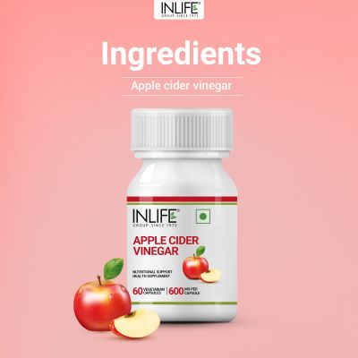 INLIFE: Apple Cider Vinegar Supplement - 60 Vegetarian Capsules