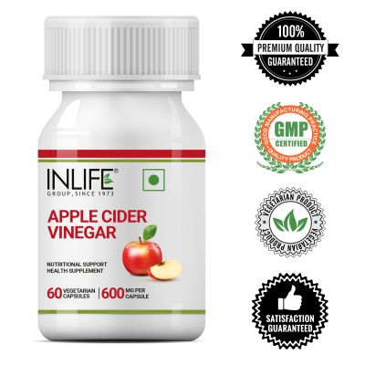 INLIFE: Apple Cider Vinegar Supplement - 60 Vegetarian Capsules