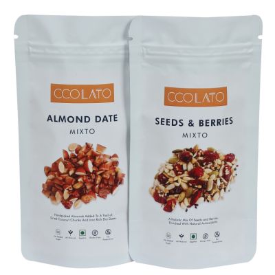 CCOLATO: Almond Date Mixto & Seeds & Berries Mixto - 100gm each