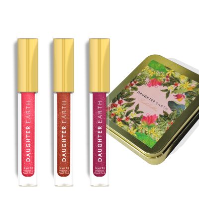 Daughter Earth: Glitter Lip Gloss - Pack of 3 (5ml each)