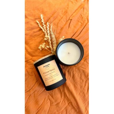 Monsoon & Chai: Citrus Spice Scented Soy Wax Candle