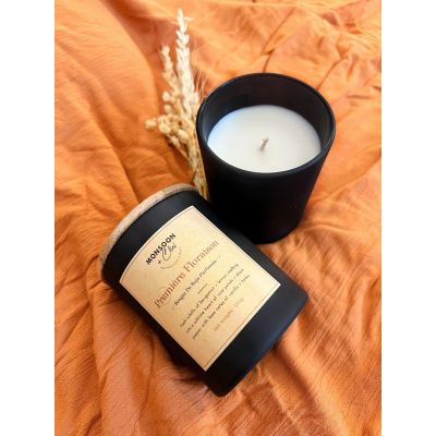 Monsoon & Chai: Première Floraison Rose Scented Soy Wax Candle
