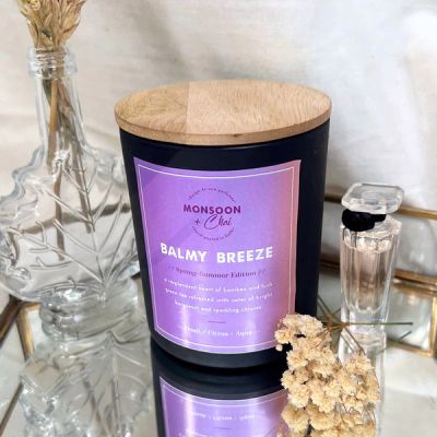 Monsoon & Chai: Balmy Breeze Scented Soy Candle