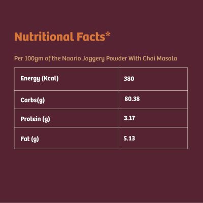 Naario: Jaggery Powder with Chai Masala - 200 gm