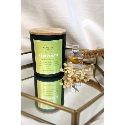 Monsoon & Chai: Rejuvenate Scented Soy Candle