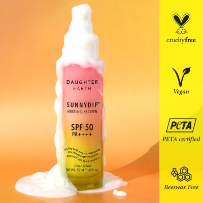 Daughter Earth: Sunnydip Hybrid Sunscreen SPF 50 PA++++ - 50ml