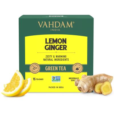 Vahdam Teas: Lemon Ginger Green Tea 30gm