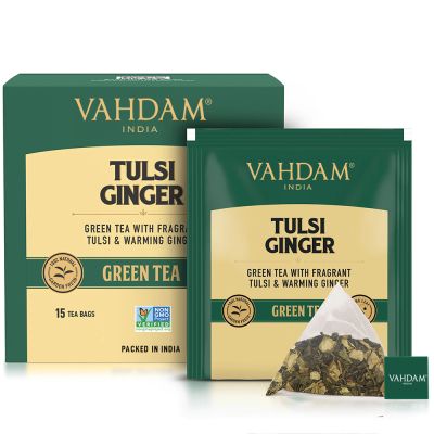 Vahdam Teas: Tulsi Ginger Green Tea 30gm