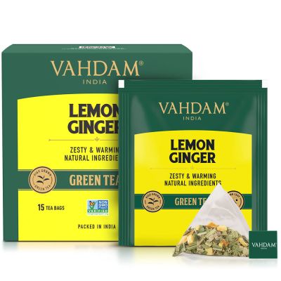 Vahdam Teas: Lemon Ginger Green Tea 30gm