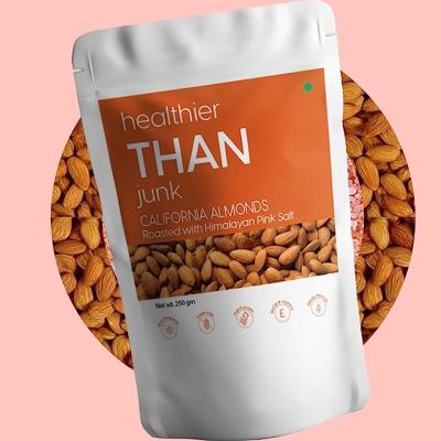 THAN: California Almonds Roasted with Himalayan pink salt -  250gm