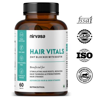 Nirvasa: Hair Vitals DHT Blocker with Biotin - 60 Tablets
