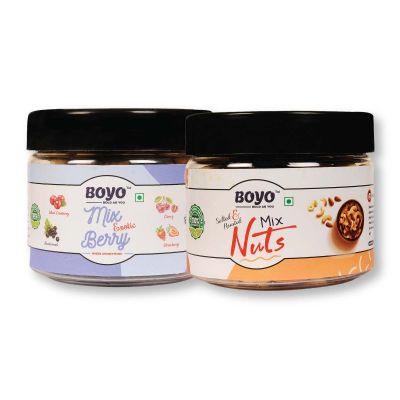 BOYO: Premium Nuts Mix & Berries Mix Combo Pack - 425gm