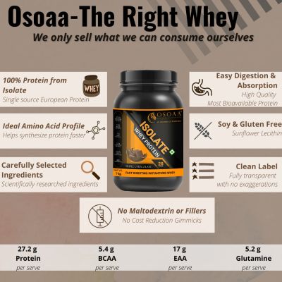 OSOAA: 100% Whey Isolate Chocolate - 1kg