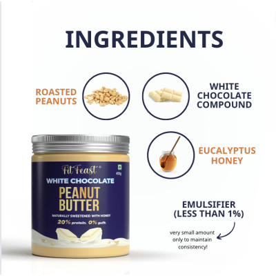 FitFeast: White Chocolate Peanut Butter - 400gm